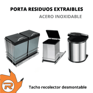 Porta residuos extraíbles