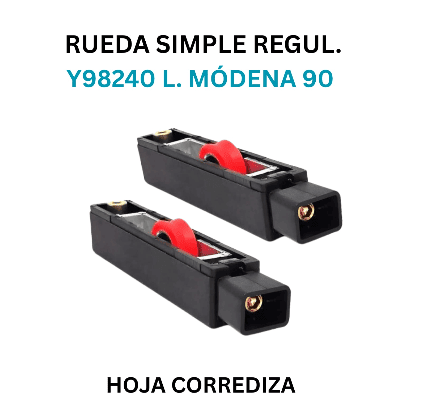 Rueda regulable caja interior zamak-Línea módena 90° - Imagen 2
