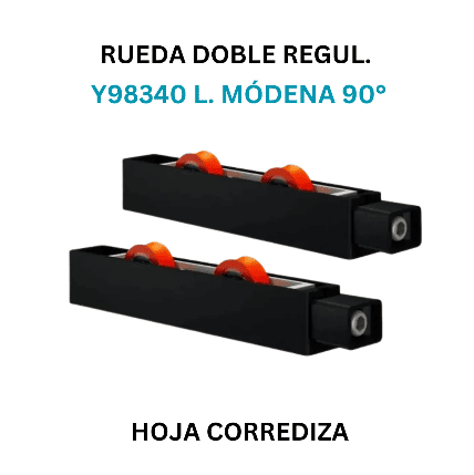 Rueda regulable caja interior zamak-Línea módena 90° - Imagen 3