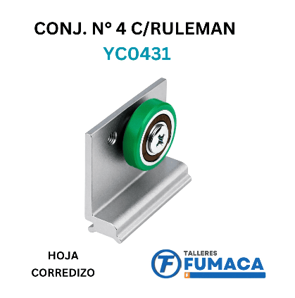 Conjunto N° 04 rueda p/mampara-Línea herrero - Imagen 2