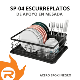 SP-04 escurreplatos de mesada-Acero
