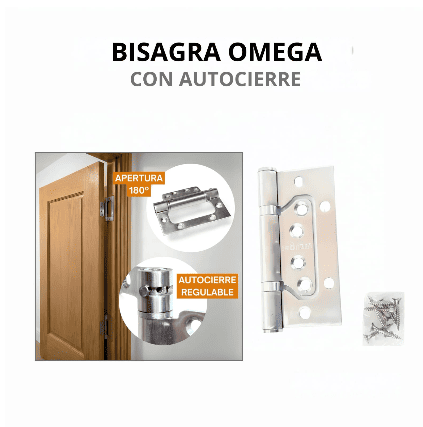Par bisagra omega con autocierre - Imagen 2