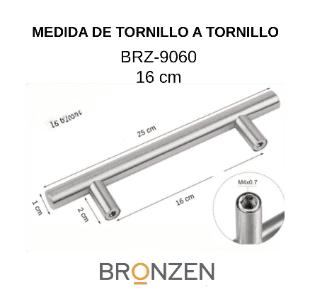 Manija barral Ø 10 mm acero inoxidable - Imagen 4