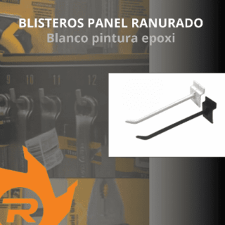 Ganchos blisteros para panel ranurado