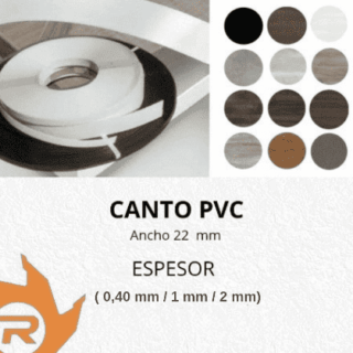 Canto PVC 22 mm y 50 mm