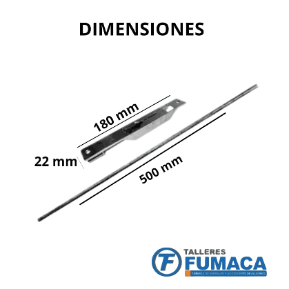 Pasador puerta cajón de embutir 22 x 180 mm - Imagen 5