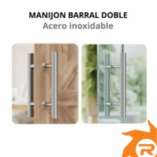 Manijon barral doble acero inoxidable
