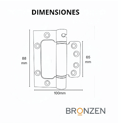 Par bisagra omega con autocierre - Imagen 3