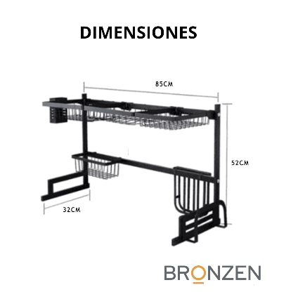 SP-01 Escurreplatos de apoyar bacha/mesada - Imagen 3