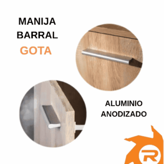 Manija barral gota aluminio