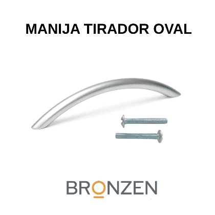 Manija tirador oval aluminio - Imagen 3