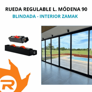 Rueda regulable caja interior zamak-Línea módena 90°