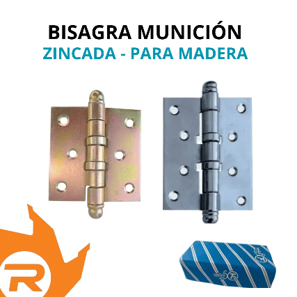 Bisagra munición para madera
