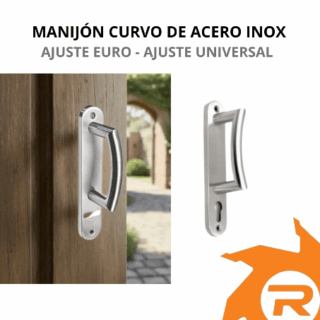 Manijón curvo de acero inoxidable