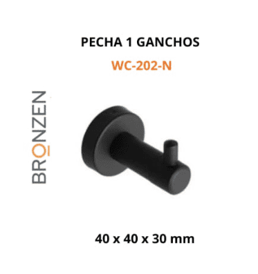 Percha redonda para baño 1 gancho - Imagen 3