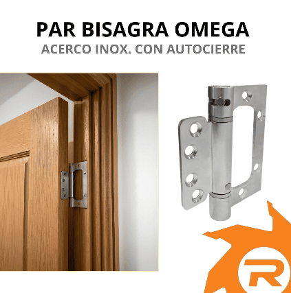 Par bisagra omega con autocierre