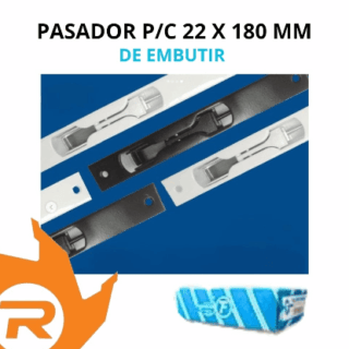 Pasador puerta cajón de embutir 22 x 180 mm