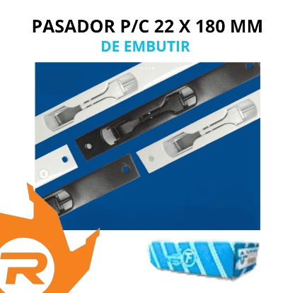 Pasador puerta cajón de embutir 22 x 180 mm