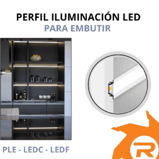 Perfil LED con difusor para embutir (PLE)