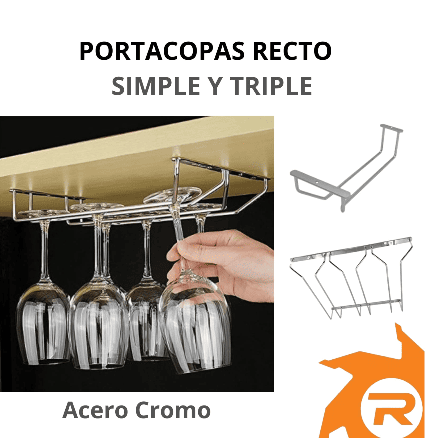 Portacopas recto simple y triple