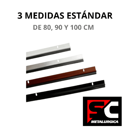 Zócalos de aluminio con goma para puertas - Imagen 2