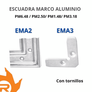 Escuadras de acero para marco aluminio