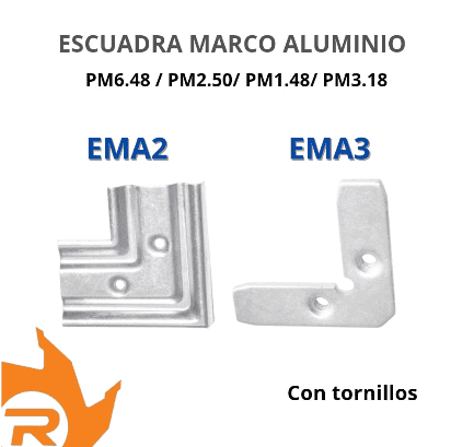 Escuadras de acero para marco aluminio