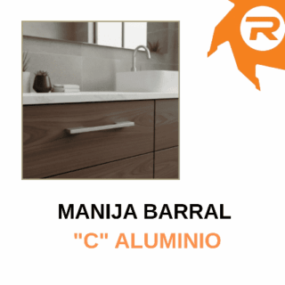 Manija barral "C" aluminio