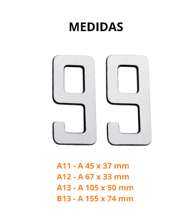 Números en aluminio estilo recto - Imagen 2
