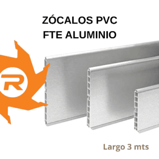 Zócalos de PVC frente aluminio