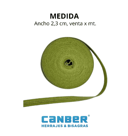 Cinta N°3 verde reforzada para persianas - Imagen 3