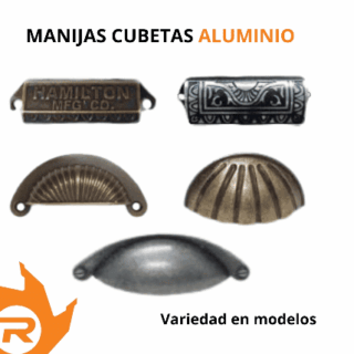 Cubetas manijas en aluminio