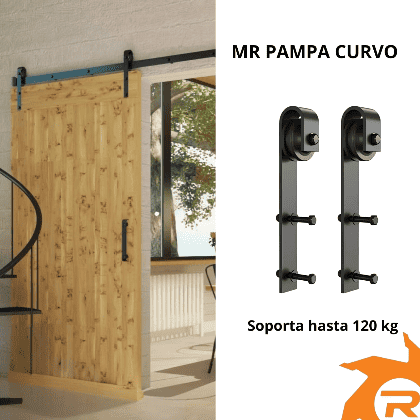 Kit para puerta granero pampa curvo