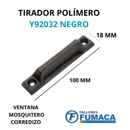 Tirador ventana corrediza negro - Imagen 2