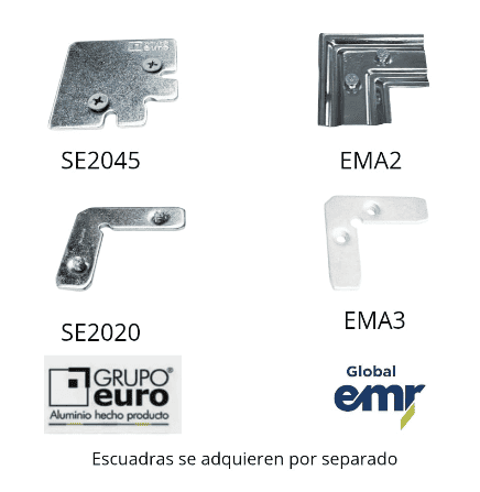 Perfiles marco aluminio para puertas de vidrio - Imagen 6