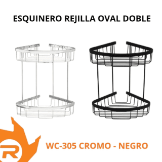 Esquinero rejilla oval doble