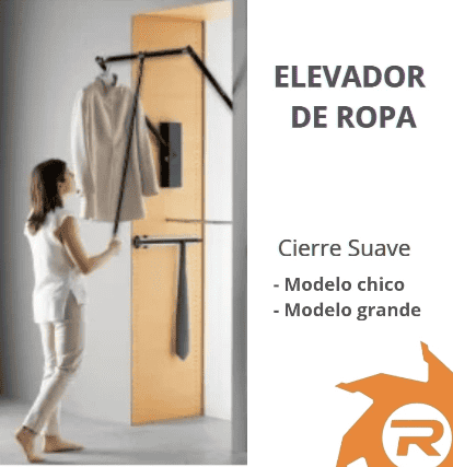 Elevador de ropa sistema cierre suave