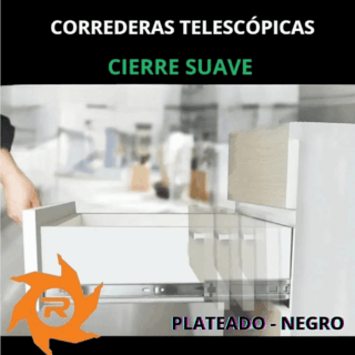 Corredera telescópica cierre suave