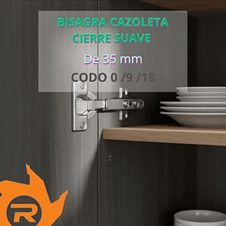 Bisagra cazoleta de 35 mm cierre suave