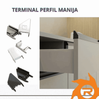 Tapa terminal para perfil manija 18 mm