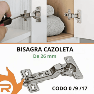 Bisagra cazoleta de 26 mm