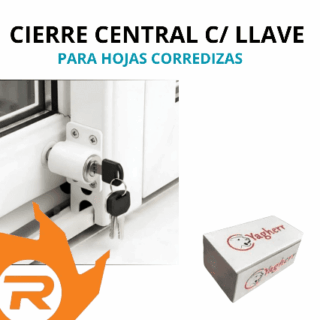 Cierre central con llave para hoja corrediza