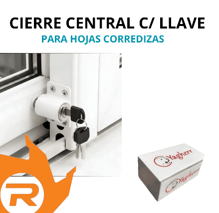 Cierre central con llave para hoja corrediza