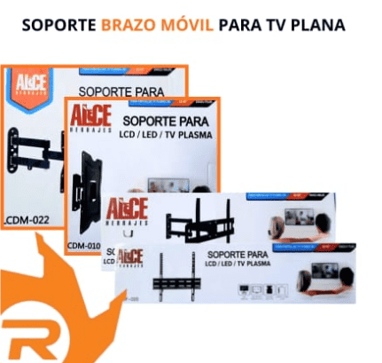 Soporte brazo móvil tv plana