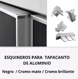 Puntera esquinera para tapacanto de aluminio