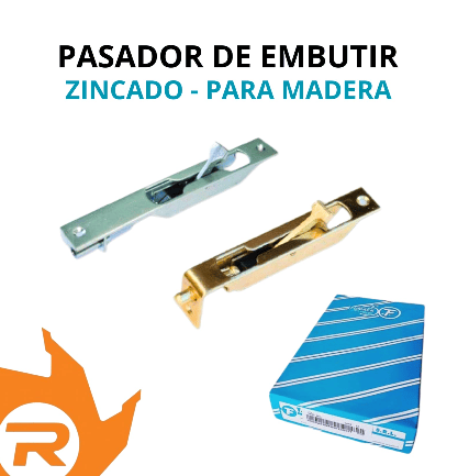 Pasador de embutir para abertura de madera
