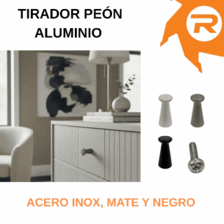 Tirador peón aluminio