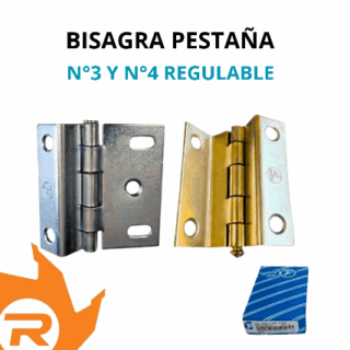 Bisagra pestaña para mueble