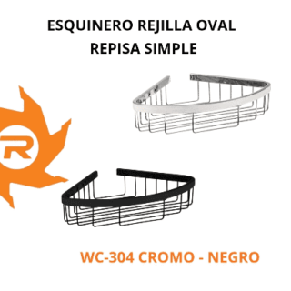 Esquinero repisa rejilla oval simple