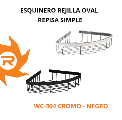 Esquinero repisa rejilla oval simple